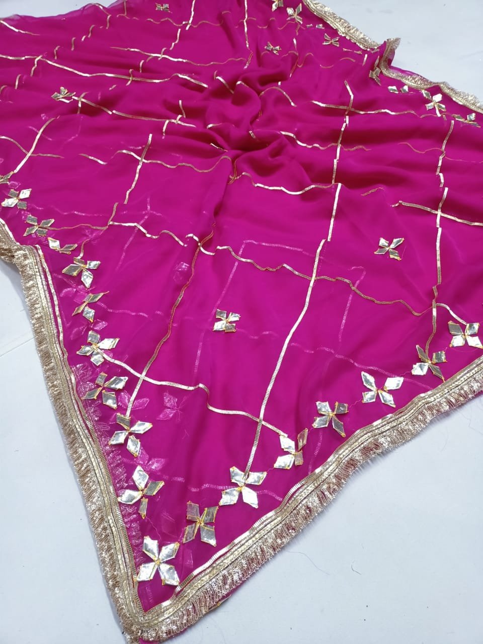 Sweet Georgette Saree Magenta